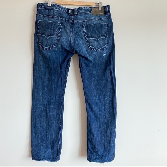 DIESEL VIKER Jeans Wash 008II Straight Leg Distressed Men's size 36 x 31 ITALY - Picture 2 of 13